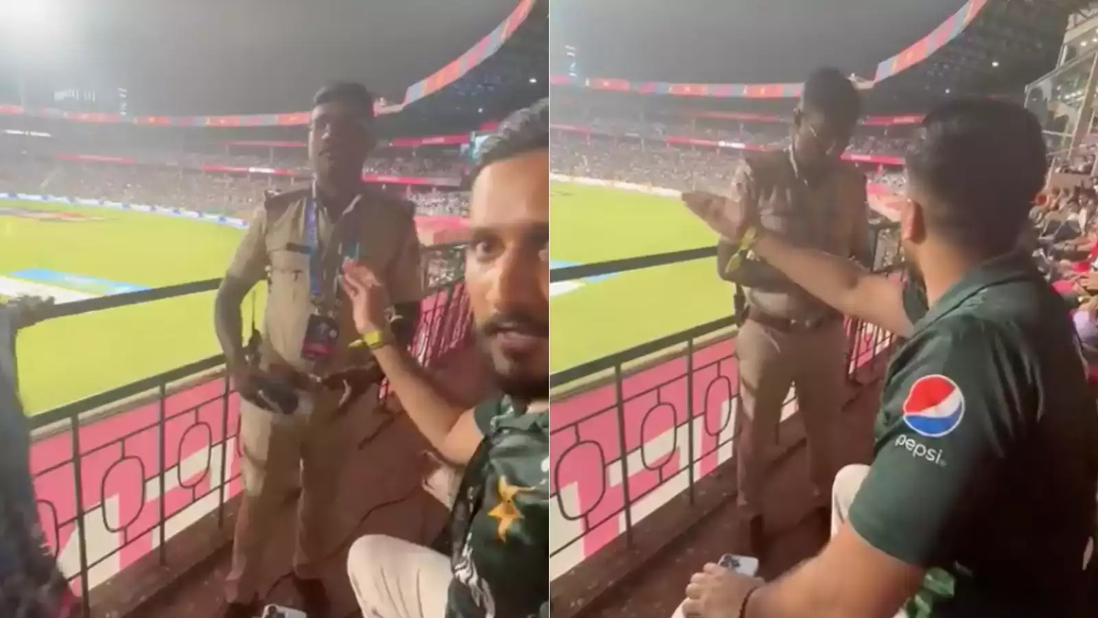 Pakistani fans Stopped from chanting 'Pakistan Zindabad' in India