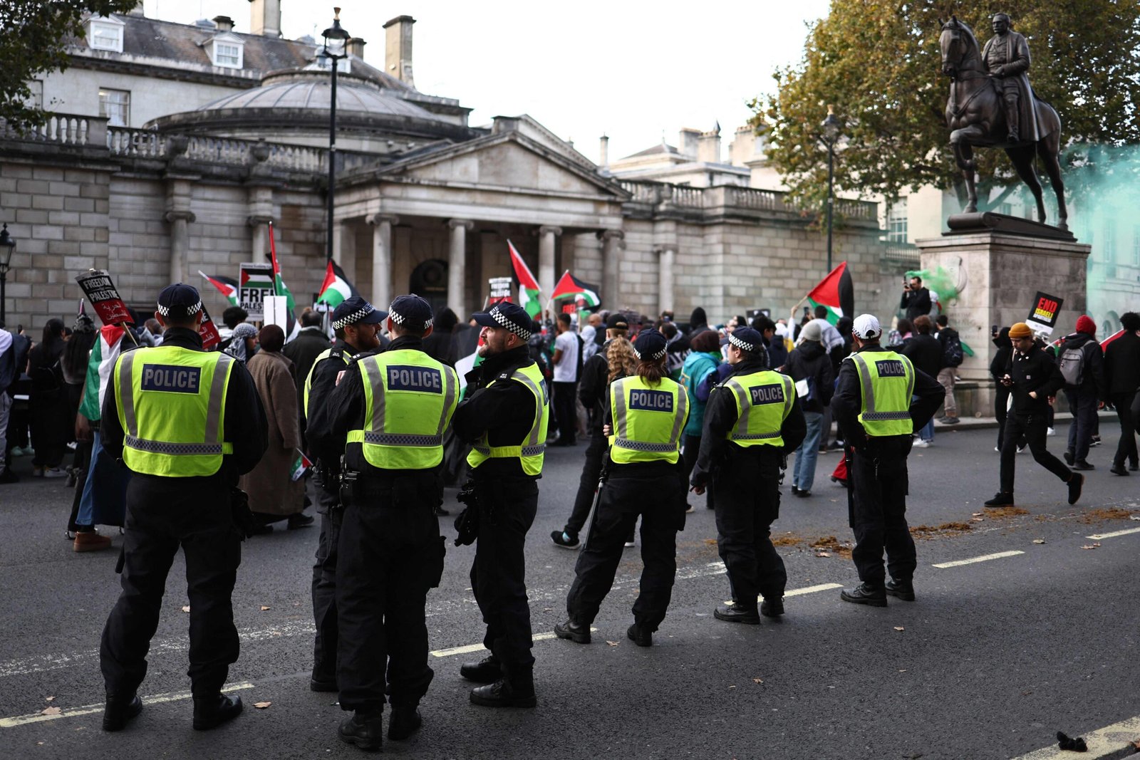 Five people charged after pro-Palestinian protests in London