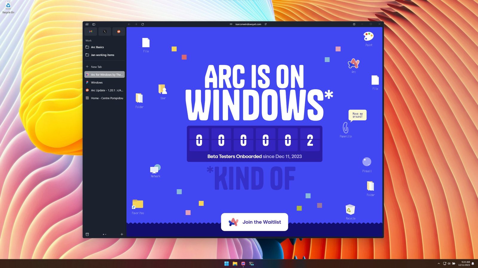 Arc browser launched its Windows client in beta
