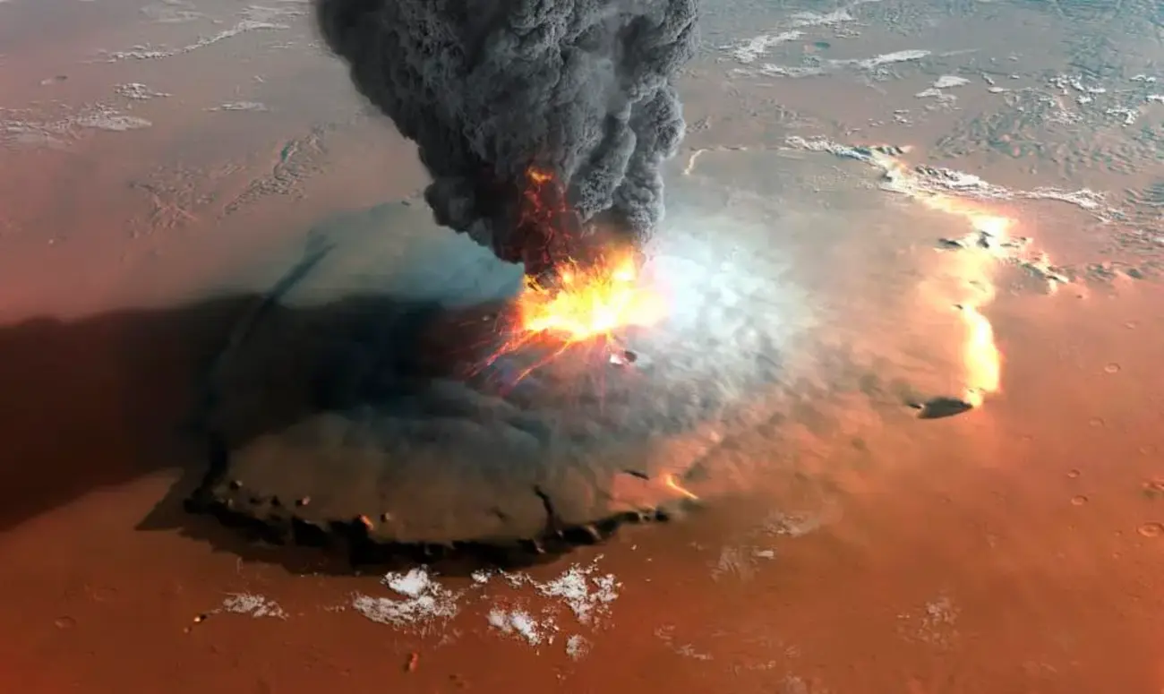 Giant volcano found on Mars