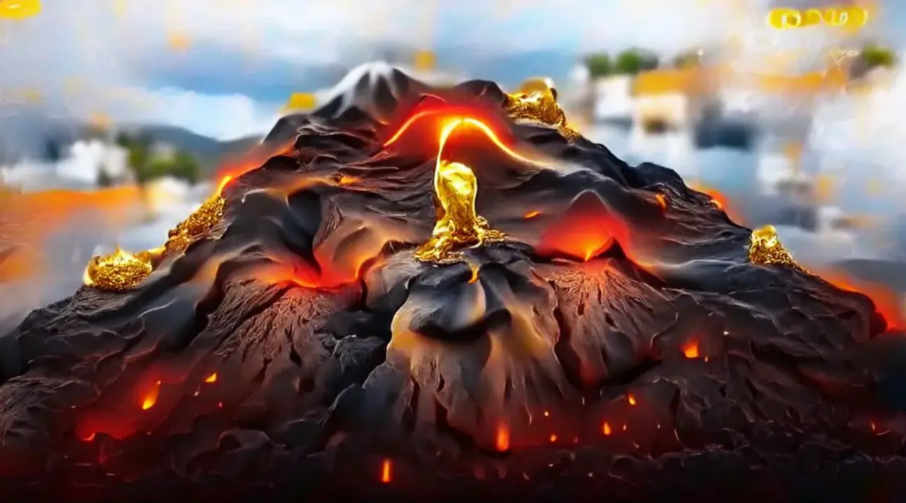 Antarctica volcano erupts gold