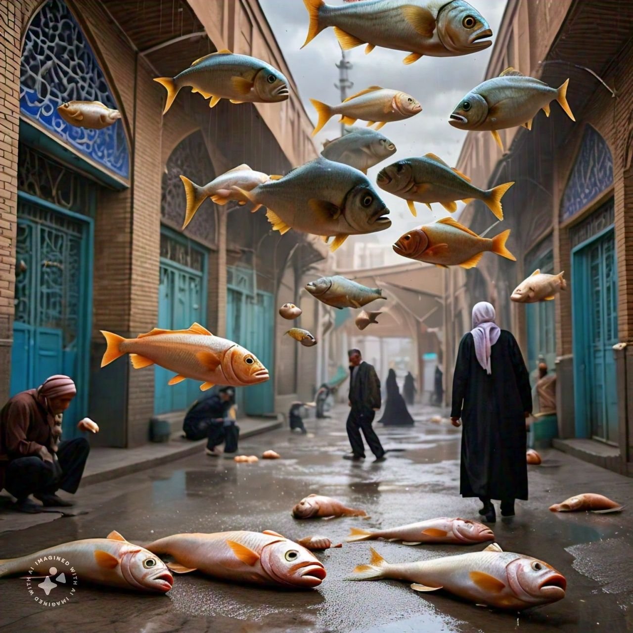 Fish rain in Iran